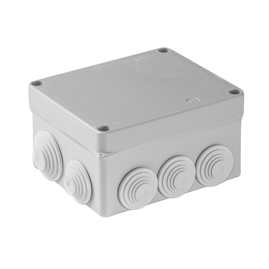 Caja Estanca IP55 - 160x135x83 mm (8 conos Ø32 + 2 conos Ø40)