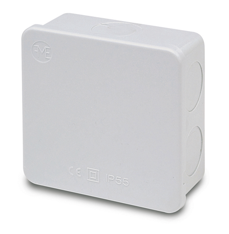 Caja Estanca Ciega IP55 - 80x80x36 mm - tapa a presión